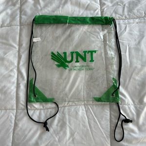 Clear University of North Texas drawstring backpack | UNT Mean Green